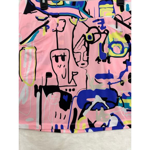 Jamie Sadock Pink Print Skort 14 Golf Tennis Pickleball - Picture 3 of 12